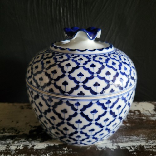 Vintage thai porcelain blue - thai,