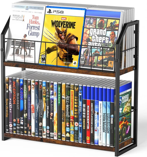 Tier dvd storage rack - storage, rack,