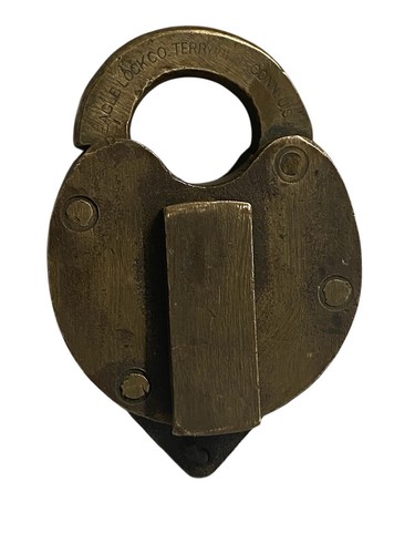 Antique solid brass eagle lock - antique,
