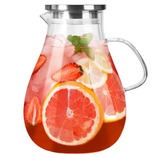 Gallon glass pitcher with - glass,