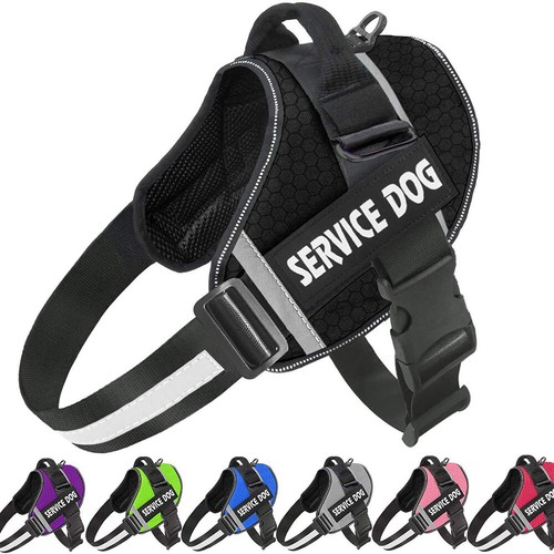 Reflective service dog vest - service,