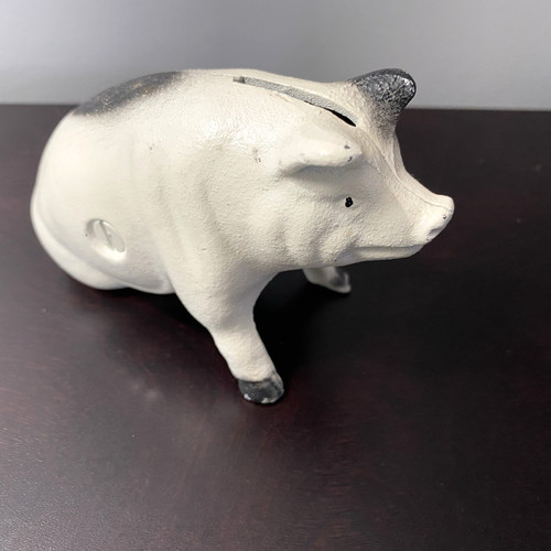 Vintage cast iron pig - iron, piggy