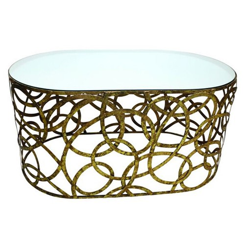 Elegant mirror top iron scroll - elegant,