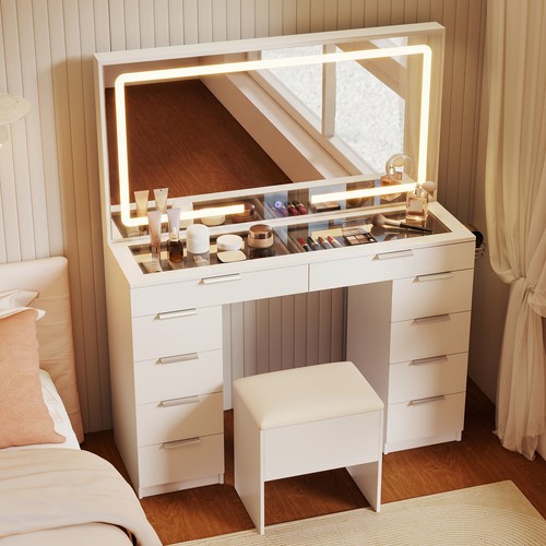 Vanity desk mirror and - desk, w/mirror