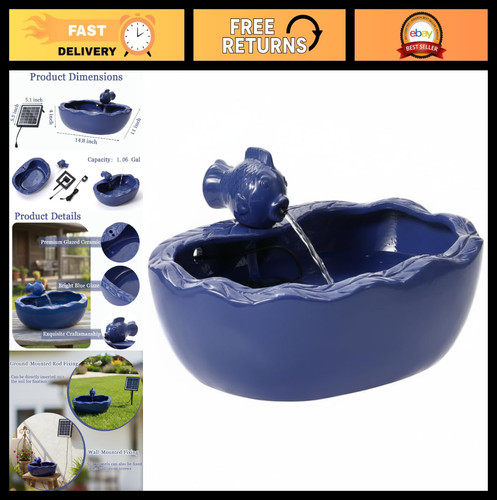 Solar water fountain - water, 11"