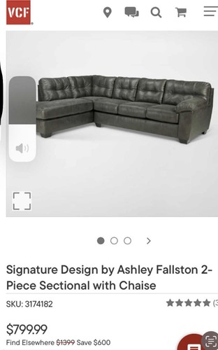 Sectional two piece sofa gray - sectional,