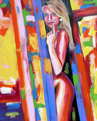 Beach babe original - original, art