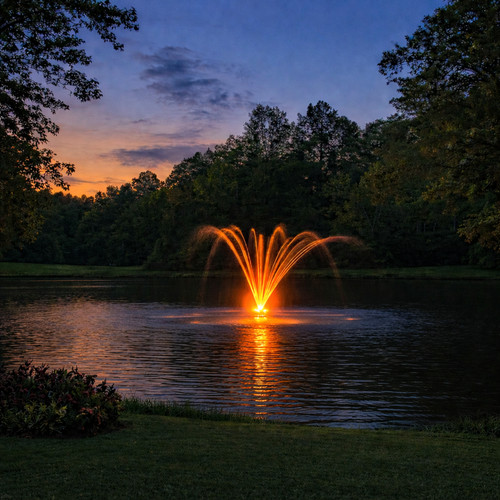 Floating pond fountain - floating,