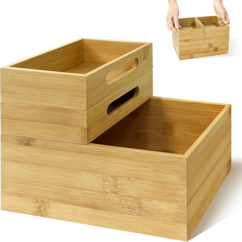 Piece stackable bamboo - 3-piece,