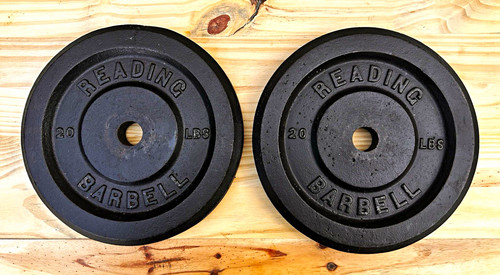 Vintage reading barbell - 20, lb
