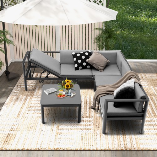 Pcs aluminum patio sofa set - sofa,