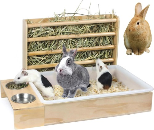 Rabbit litter box with - in,