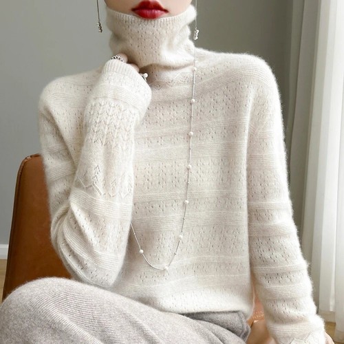 Wool turtleneck sweater - wool,