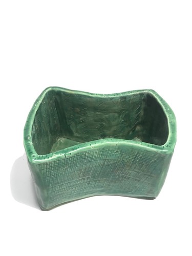 Vintage green art pottery - art,