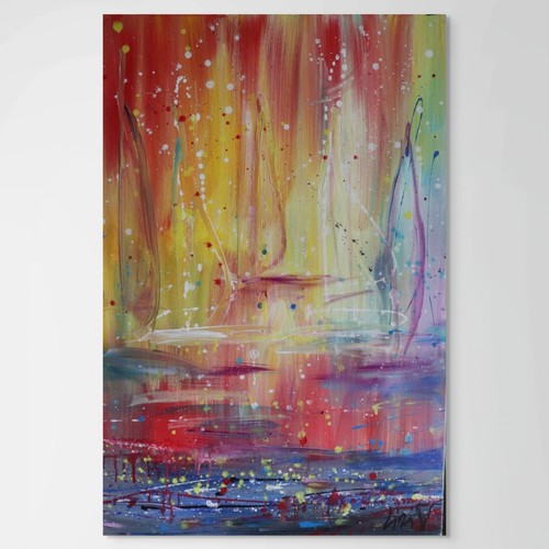 Original abstract sailboat - abstract,