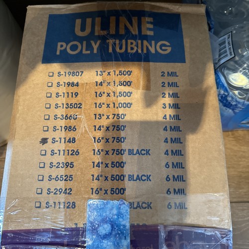 Clear poly tubing 50 - 16", x