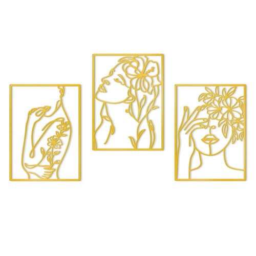 Large minimalist gold wall - large,