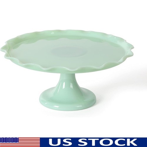 Whimsical jadeite glass cake - whimsical,
