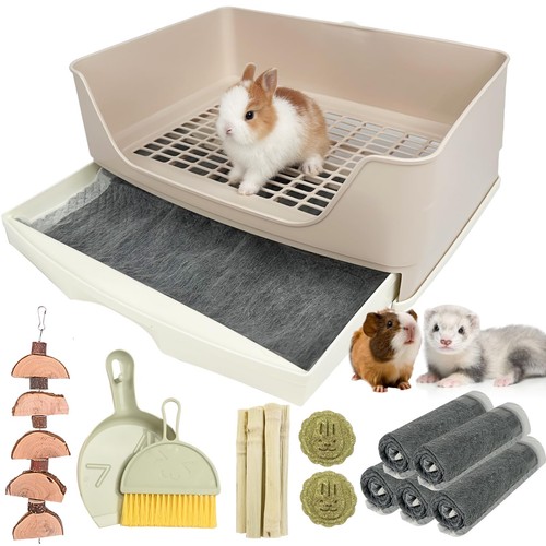 Rabbit litter box with drawer - rabbit,
