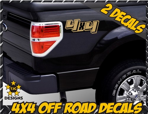 4x4 truck bed decals - truck, metallic