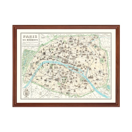Old map paris 1905 - map, of