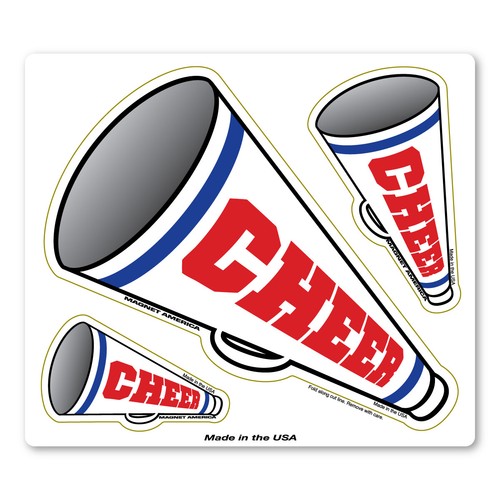 Cheer megaphone magnet - cheer,