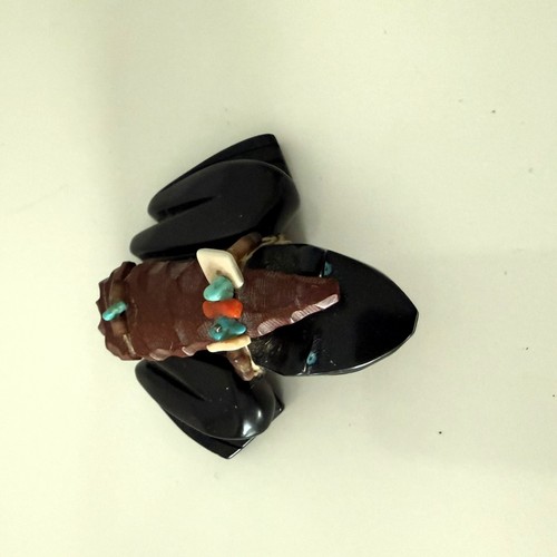Zuni black toad - black, fetish