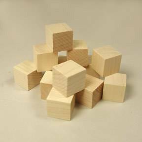 4 wooden blocks - x,