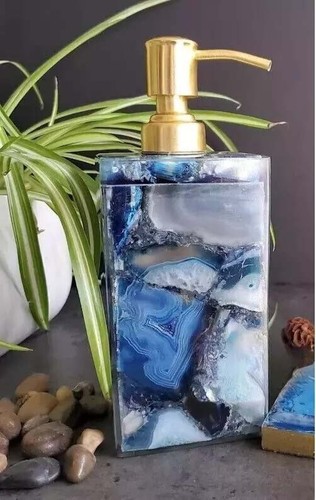 Blue agate stone soap - 5"x3",