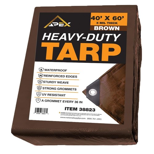 Heavy duty brown tarp 5 - tarp, mil
