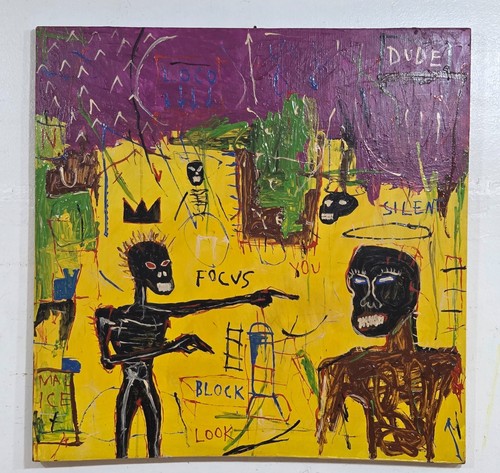 Jean michel basquiat acrylic - basquiat,