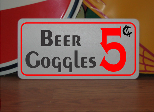 Beer goggles cents metal - beer,