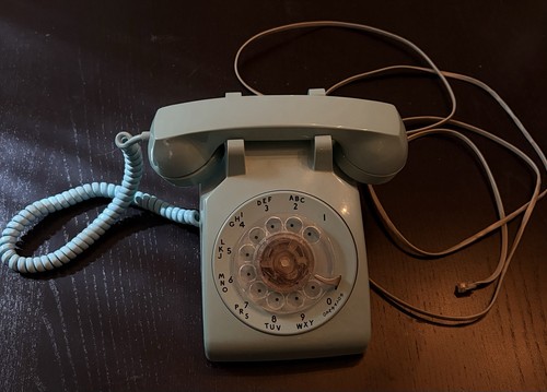 Vintage rotary dial desk - vintage,