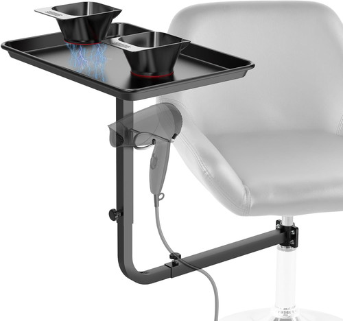 Chair mounted hair tray - chair,