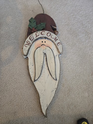 Handmade santa folk art - folk,