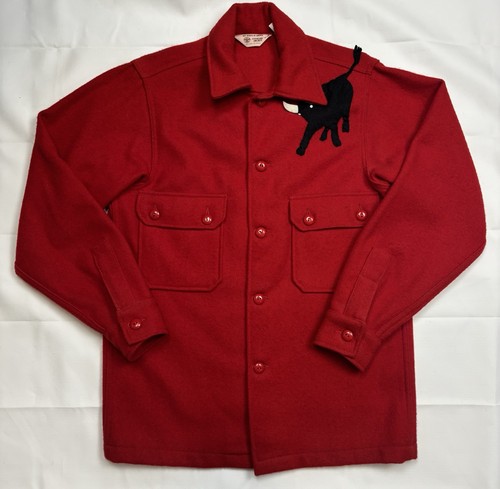Vintage red wool boy - red,