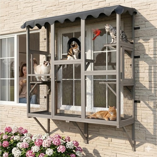 Coziwow window cat cage 9 - cage,, 70.9"