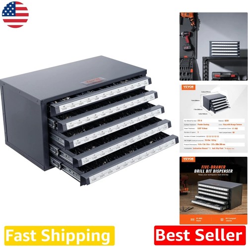 Drill bit organizer cabinet 5 - bit,