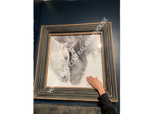 Western horse print aged - ,