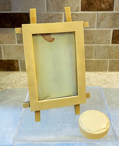 Antique celluloid easel back - antique,