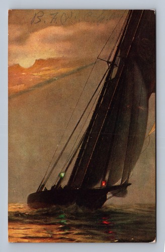Antique sailboat sailing - , ship