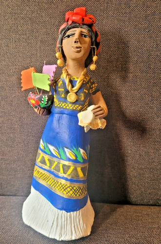 Blue dress woman vendor - blue,