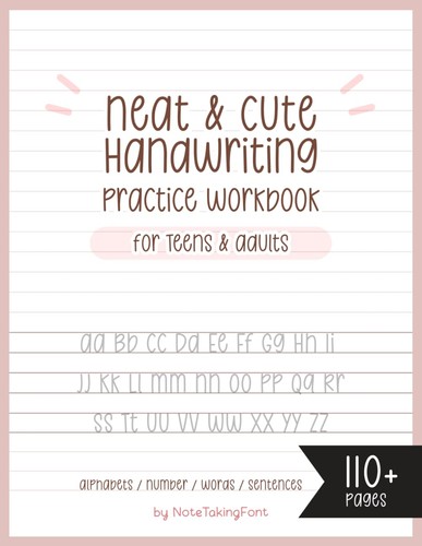 Neat and cute - neat, handwriting