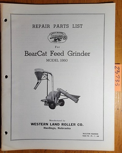 Bearcat 1860 feed grinder - bearcat,
