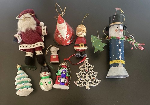 Vtg christmas santa - santa, bulbs