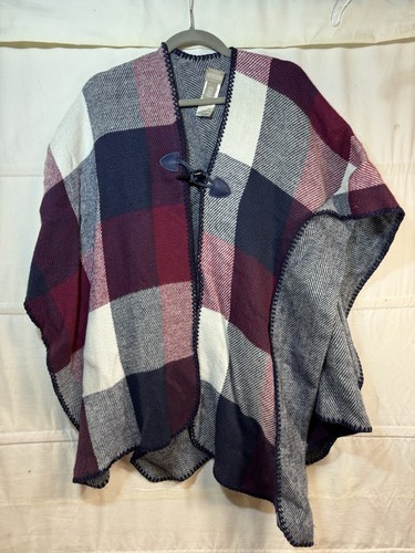 Chico plaid ruana poncho - ruana,