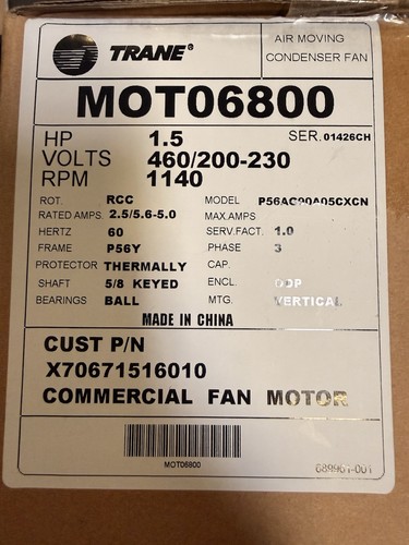 Trane mot06800 condenser - trane,