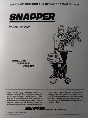 Snapper shredder grinder - snapper,