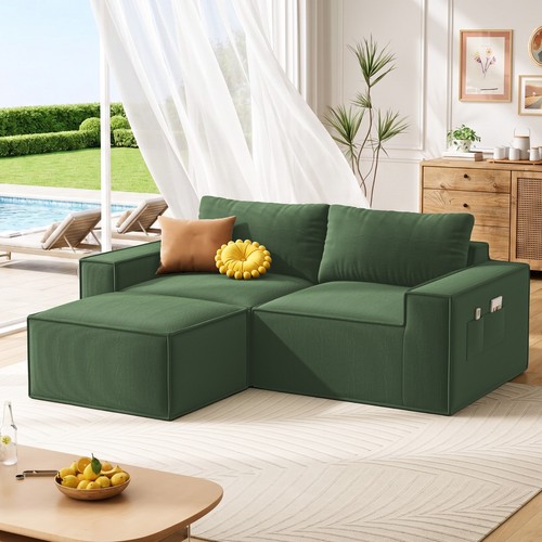 Green sofa boneless - green,
