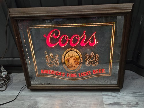 Vintage lighted mirror coors - lighted,